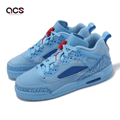 Nike 休閒鞋 Jordan Spizike Low GS 大童 女鞋 水藍 Houston Oilers FQ3950-400