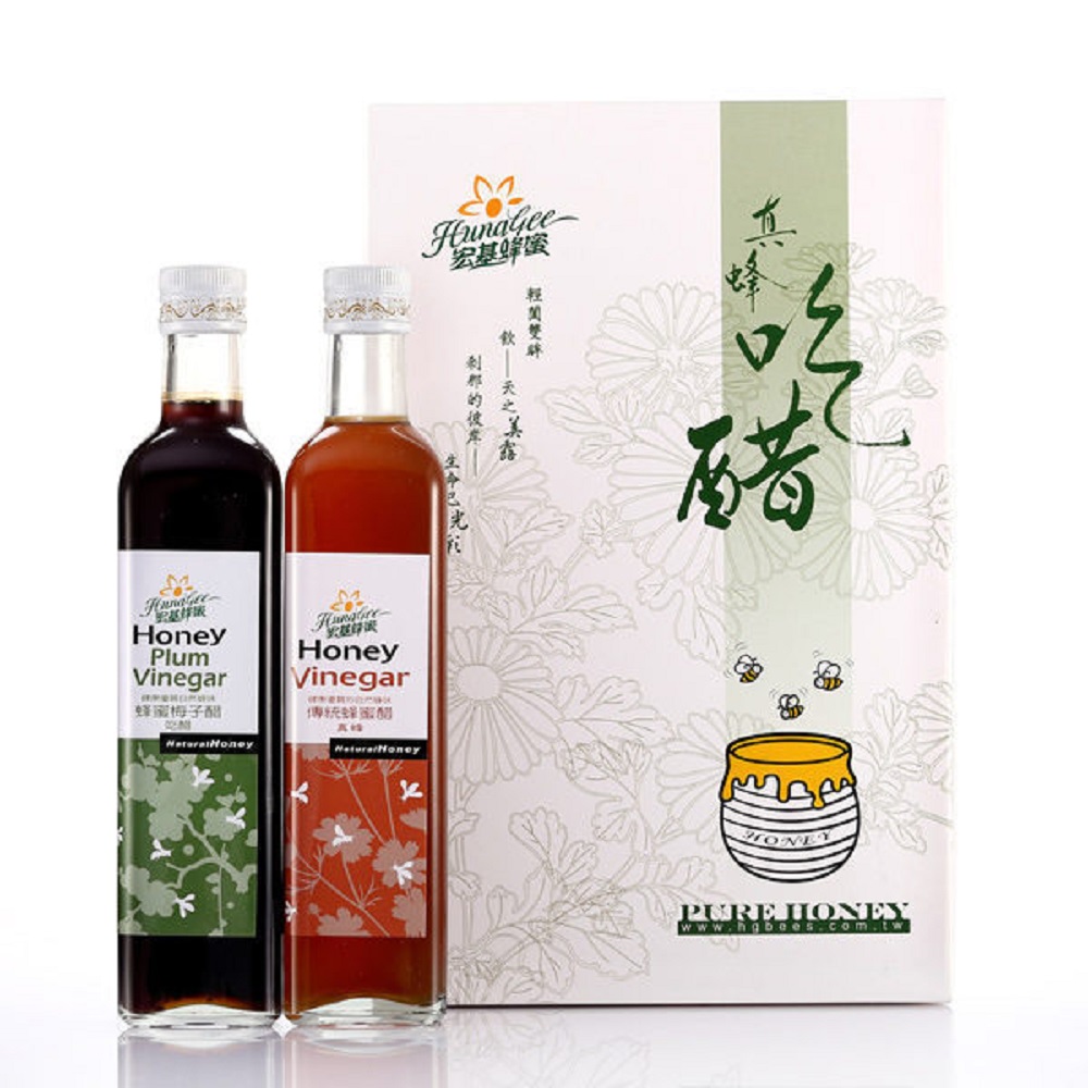 宏基蜂蜜‧禮盒(真蜂+吃醋)(500mlx2瓶)