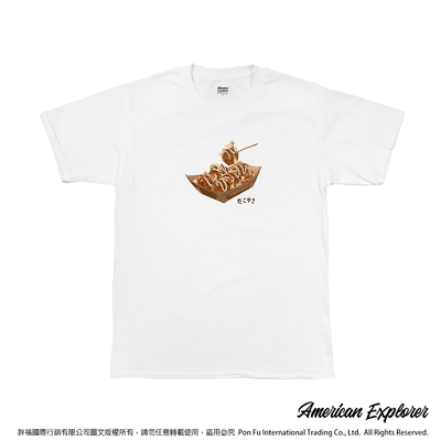 American Explorer 美國探險家 印花T恤(客製商品無法退換) 圓領 美國棉 圖案 T-Shirt 獨家設計款 棉質 短袖 (章魚燒)