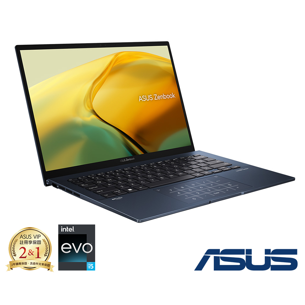 ASUS UX3402VA 14吋2.5K筆電 (i5-13500H/16G/512G/EVO/ZenBook 14/紳士藍)