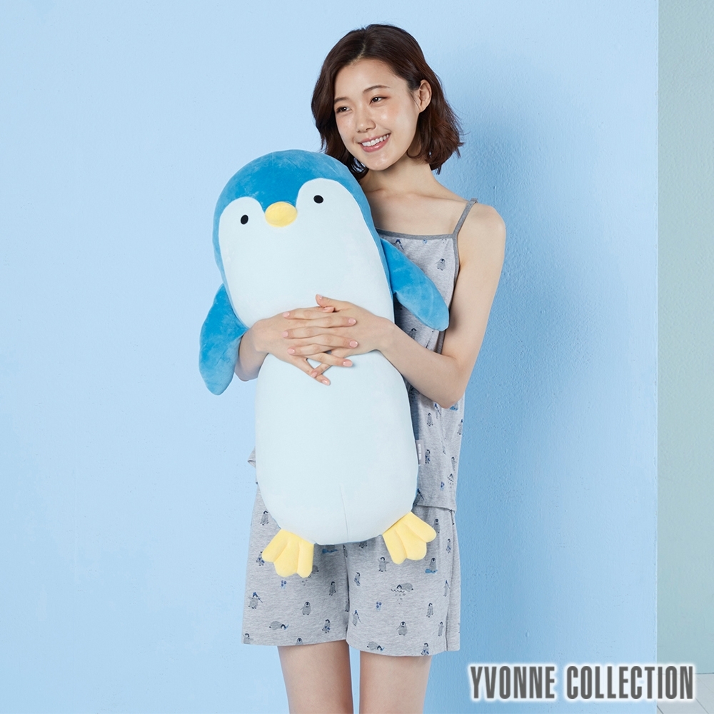 Yvonne Collection 企鵝長型抱枕-水藍