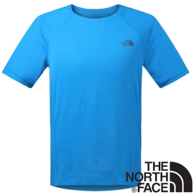 The North Face 男新款 FlashDry 閃電快乾短袖快排衫_水藍 N