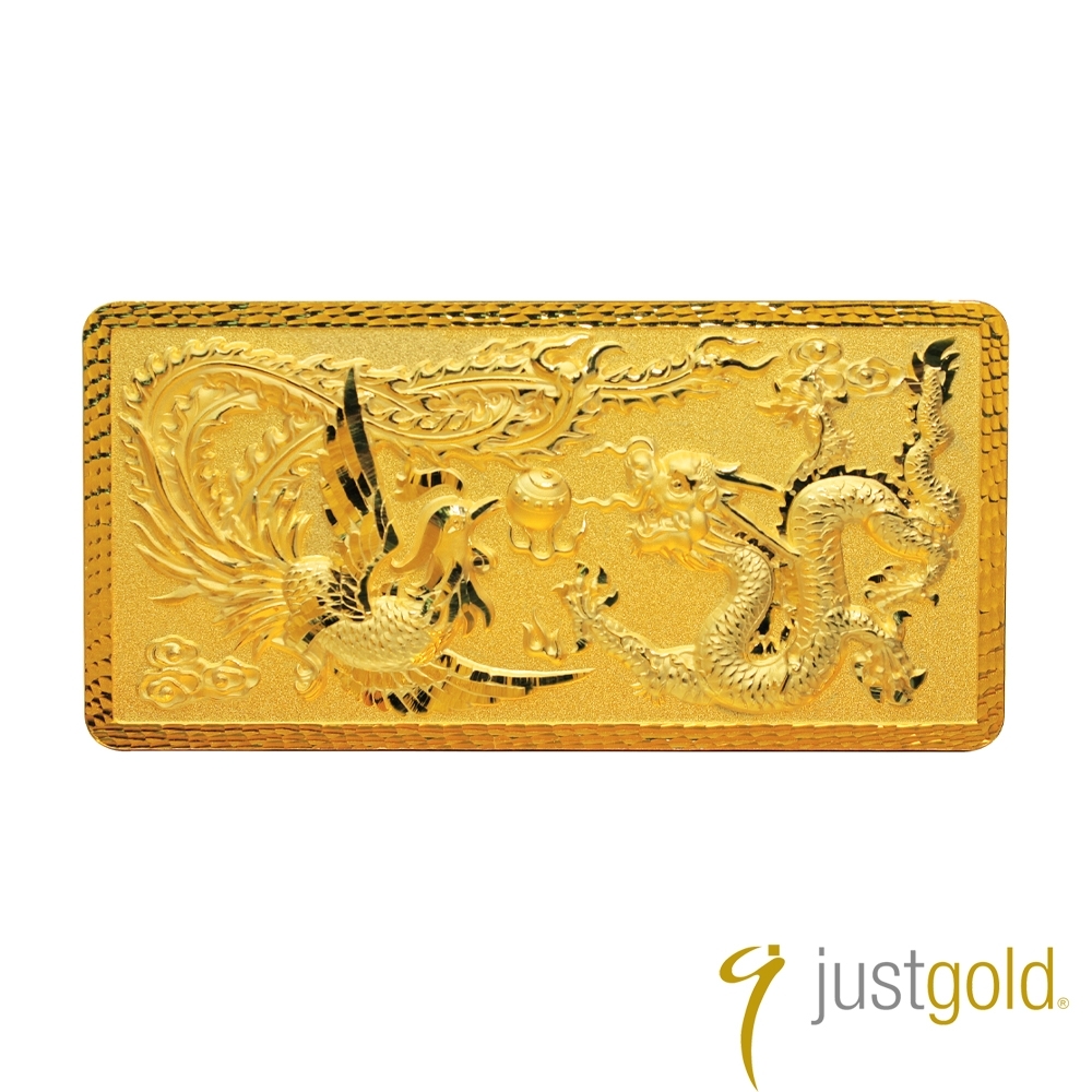 鎮金店Just Gold  純金龍鳳呈祥金條 100g