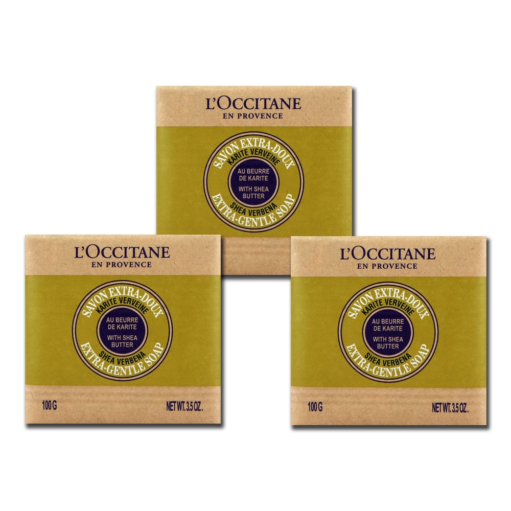 L’OCCITANE 歐舒丹 乳油木馬鞭草皂 100g x 3（百貨公司貨）