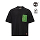 Timberland 中性黑色刺繡口袋短袖T恤|A411N001 product thumbnail 1