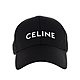 CELINE 新款LOGO棉質刺繡字母棒球帽 (黑色) product thumbnail 1