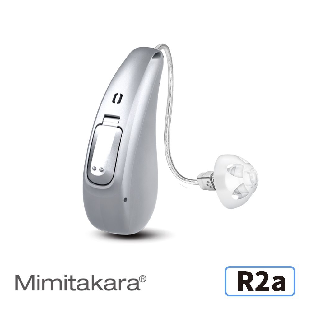 Mimitakara耳寶 16頻節能充電耳掛式助聽器R2a-科技銀