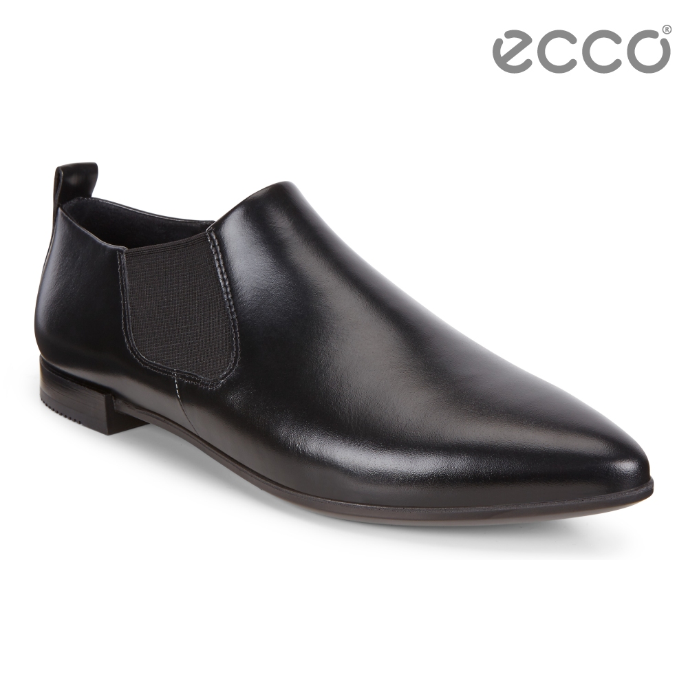 ECCO SHAPE POINTY BALLERINA 小牛皮尖頭平底鞋 女 黑