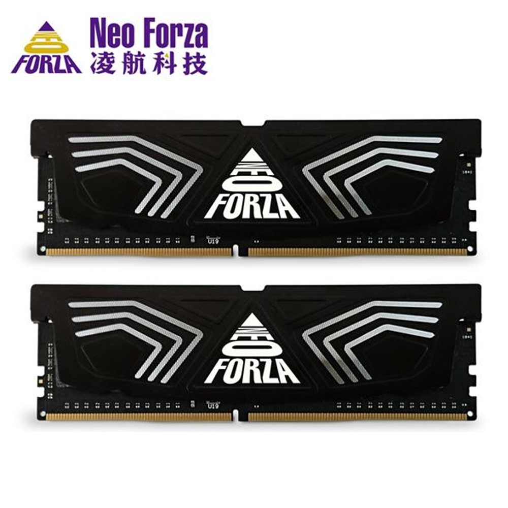 Neo Forza 凌航 FAYE DDR4 3600 32G(16G*2) 超頻 RAM 桌上型記憶體(黑色散熱片)