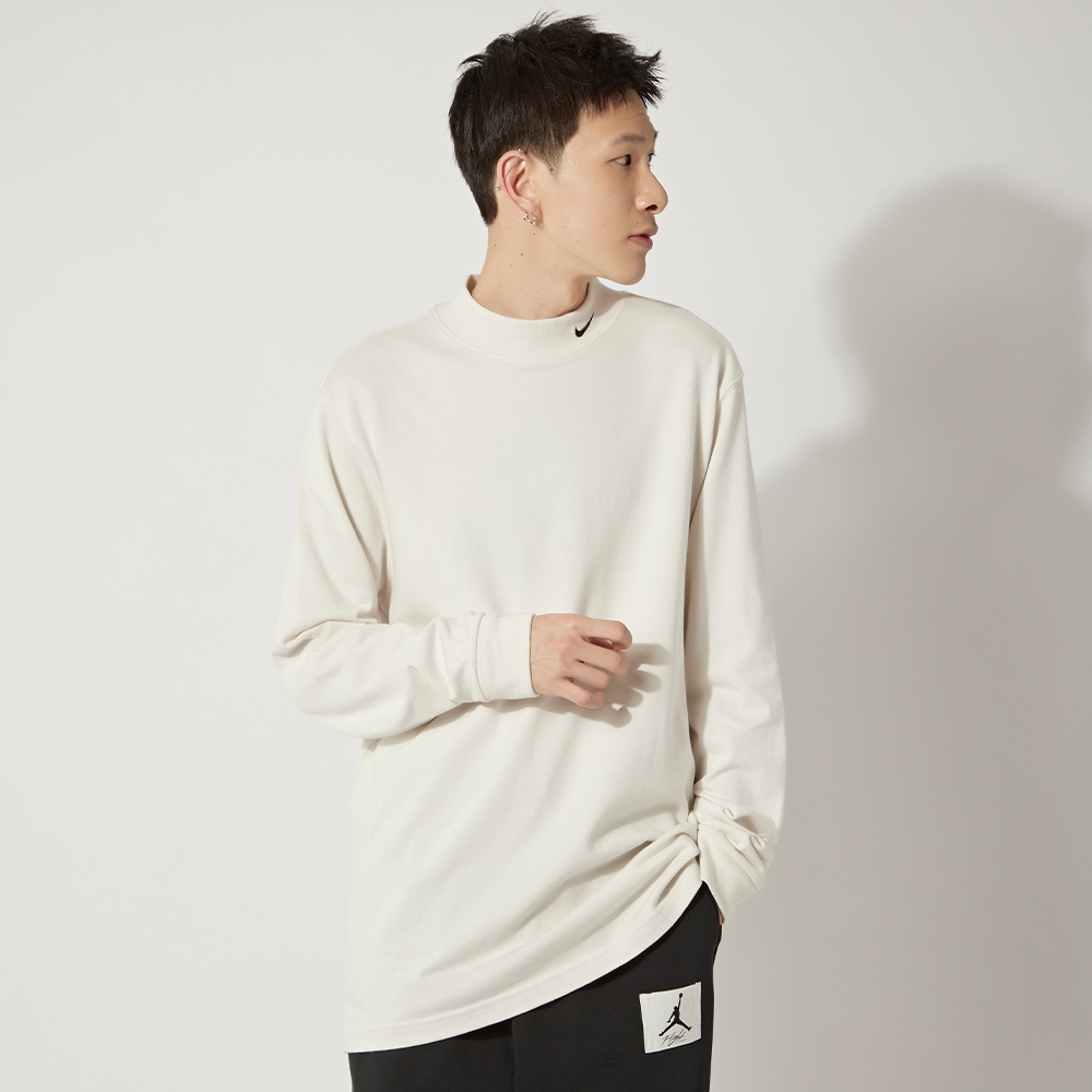 Nike As M Nl Ls Mock Neck Shirt 男款 白色 高領 小勾 長袖 DX5869-030