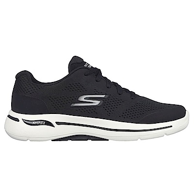 Skechers Go Walk Arch Fit [216262BKW] 男 健走鞋 運動 休閒 回彈 緩衝 透氣 黑