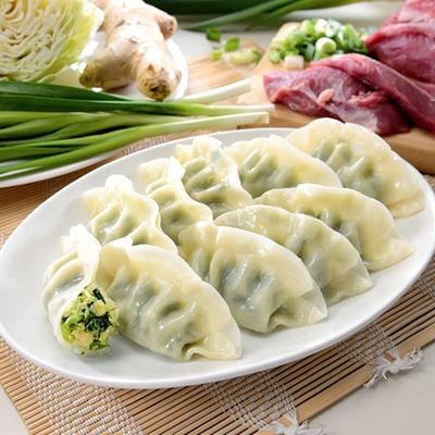 任選-禎祥食品 豬肉韭菜熟水餃(1700G(約100粒)/包)