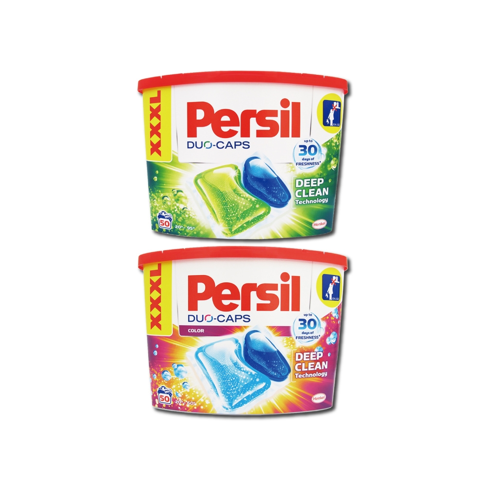 (2盒100顆超值組)德國Persil-超濃縮3合1酵素去污洗淨除臭洗衣凝膠球50顆/盒(直立式、滾筒式洗衣機皆適用)