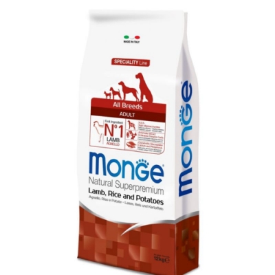 MONGE瑪恩吉 天然呵護-成犬配方(羊肉+米+馬鈴薯) 12kg