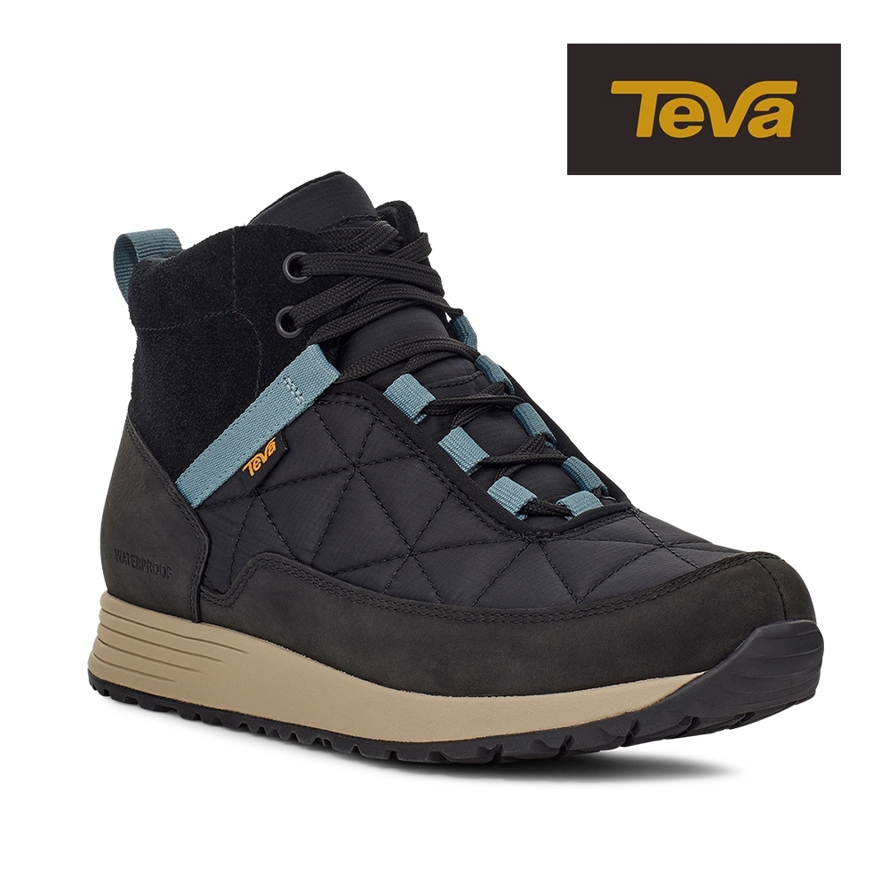 【TEVA】原廠貨 女 Ember Commute WP 高筒防水戶外休閒鞋/登山鞋(黑灰色-TV1111779BCGR)