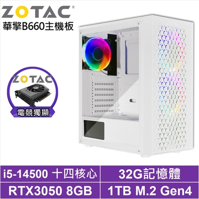 華擎B660平台[俠骨影衛]i5-14500/RTX 3050/32G/1TB_SSD