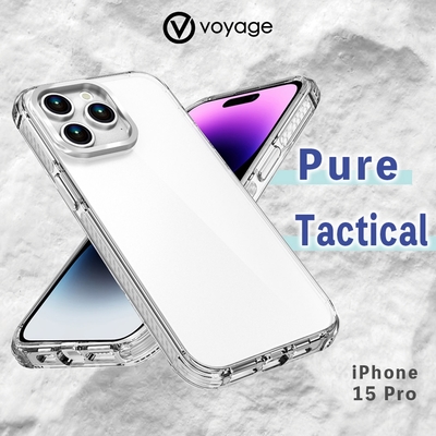 VOYAGE 超軍規防摔保護殼-Pure Tactical 白-iPhone 15 Pro (6.1 )