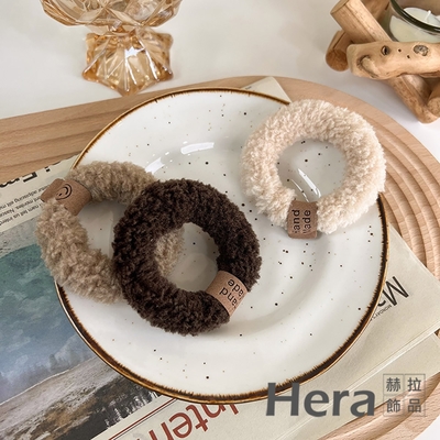 【Hera 赫拉】韓國丸子頭笑臉毛絨加粗髮圈-3入 H2021110901