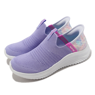 Skechers 童鞋 Ultra Flex 3-Colory Wild Slip-Ins 中童 紫 套入式 記憶鞋墊 303801LLVMT