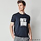 GIORDANO  男裝太空系列棉質印花T恤-02 標誌海軍藍 product thumbnail 1