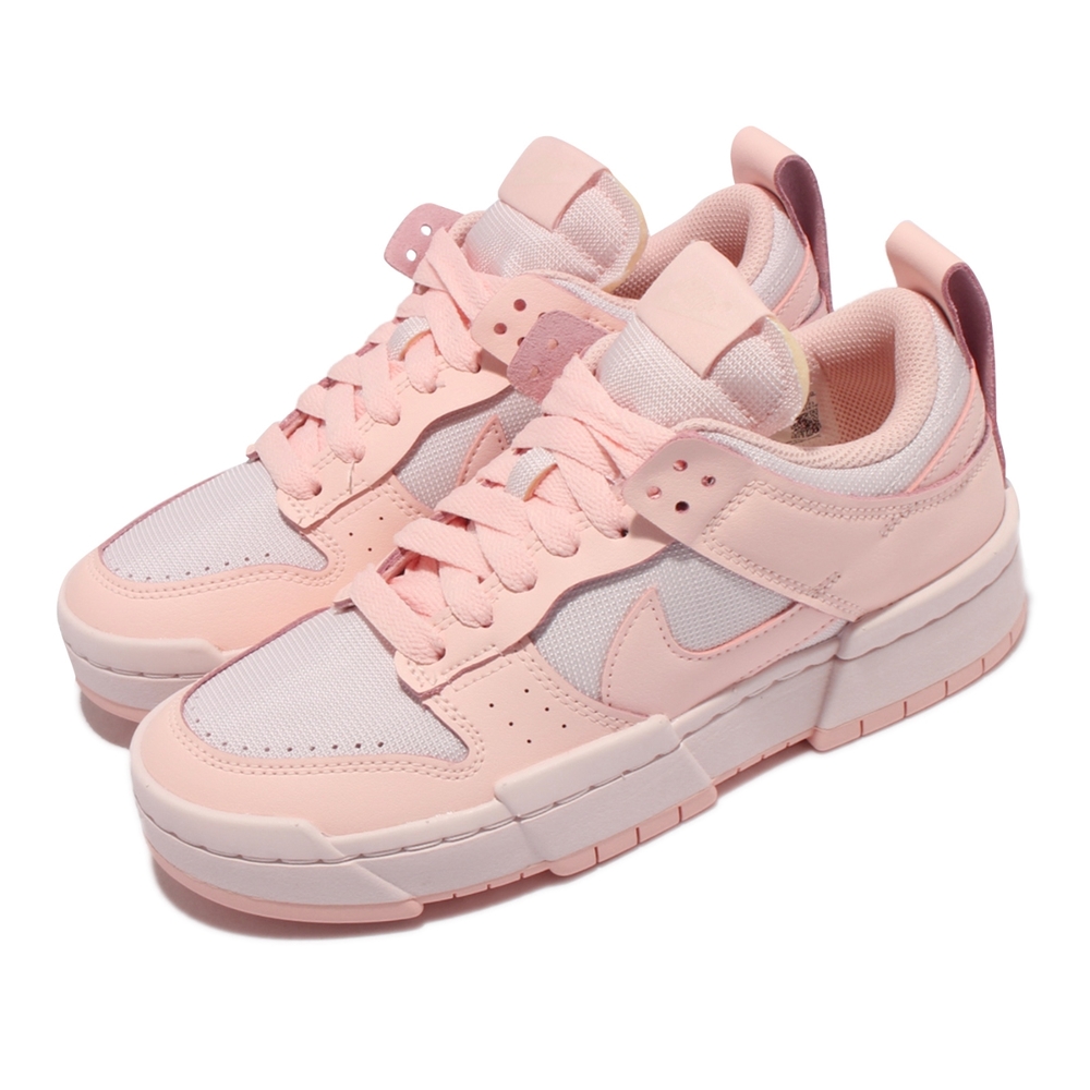 Nike 休閒鞋 Dunk Low Disrupt 女鞋 解構 厚底 泡棉鞋舌 舒適 球鞋穿搭 櫻花粉 白 CK6654-602