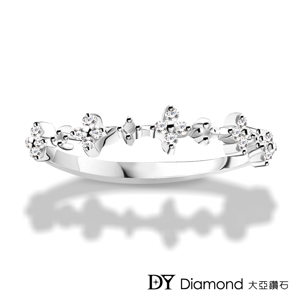DY Diamond 大亞鑽石 L.Y.A輕珠寶 18K白金 閃耀 鑽石線戒
