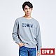 EDWIN 牛仔紋LOGO 厚長袖T恤-男-灰色 product thumbnail 1