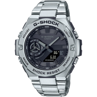 CASIO 卡西歐 G-SHOCK 太陽能 碳核心防護藍牙雙顯手錶 送禮推薦 GST-B500D-1A1