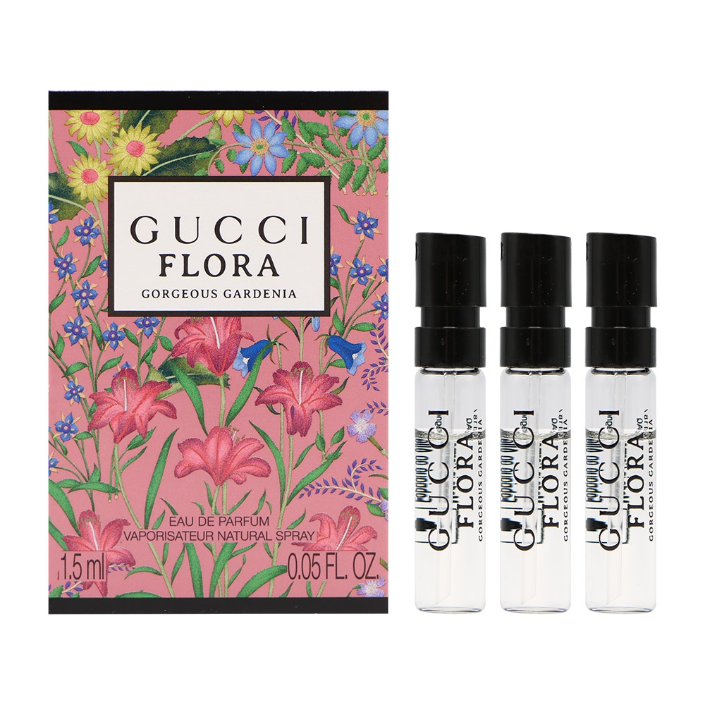 GUCCI FLORA 華麗梔子花女性淡香精1.5ML 針管3入組