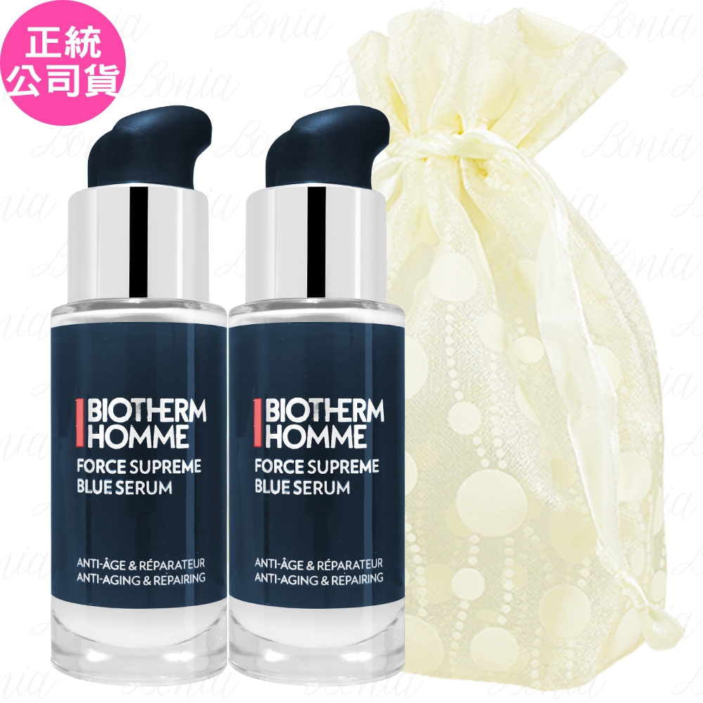 BIOTHERM 碧兒泉 極量緊膚藍藻全能精華(18ml)*2旅行袋組(公司貨)