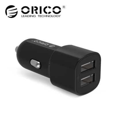 ORICO 雙USB智慧配電保護車充-黑 UCL-2U-BK