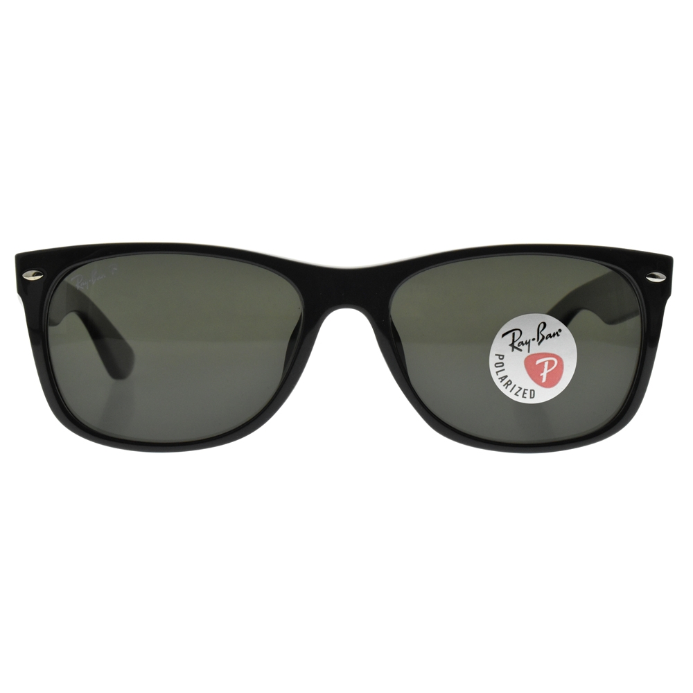 RayBan雷朋New Wayfarer 偏光太陽眼鏡/黑墨綠偏光鏡片#RB2132F 90158