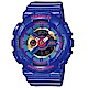 CASIO Baby-G 多層次搶眼運動雙顯錶 (BA-112-2A)-藍/46mm product thumbnail 1