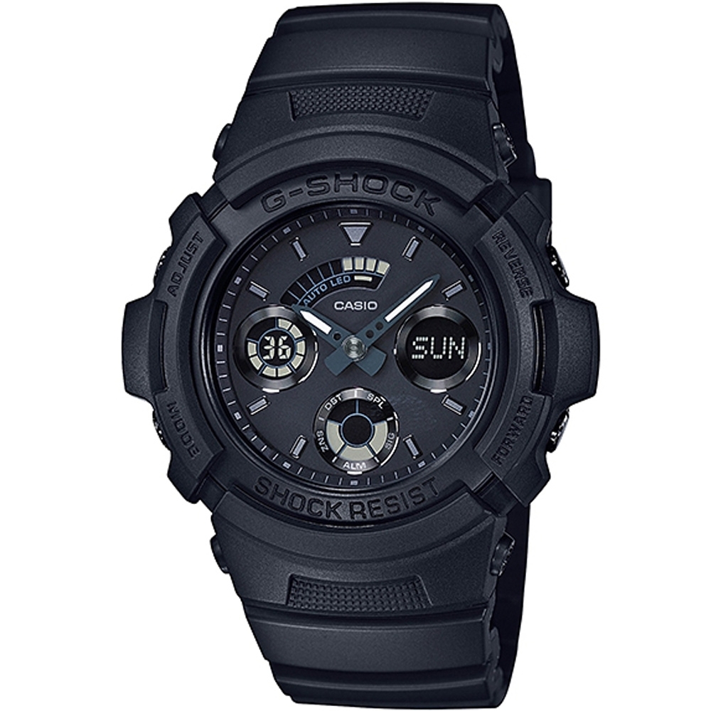 CASIO 卡西歐 G-SHOCK  雙顯式設計運動錶(AW-591BB-1A)黑