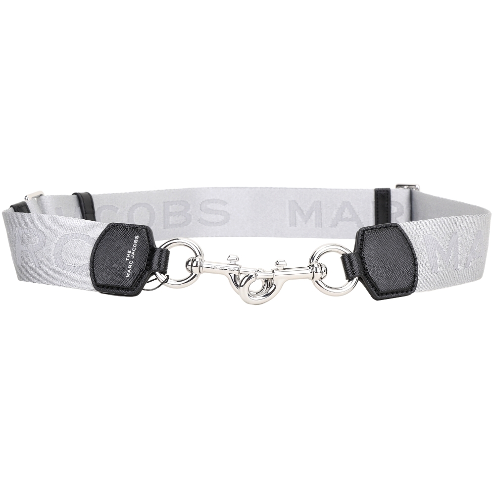 MARC JACOBS DTM Webbing Strap 壓印字母織紋背帶(銀色)