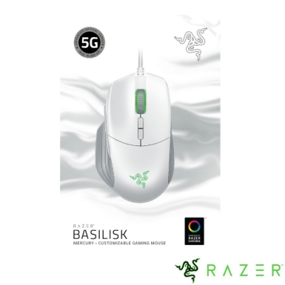 Razer Basilisk Mercury White 巴塞利斯蛇 電競滑鼠(白)