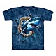 【摩達客】美國進口The Mountain 鯊魚攻擊 純棉環保短袖T恤 product thumbnail 1