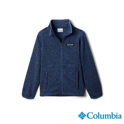 Columbia哥倫比亞 童款-Sweater Weather 針織內刷毛立領外套-墨藍 UAY27970IB/HF