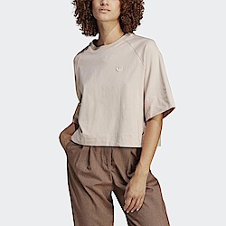 Adidas ESS T-Shirt IC5250 女 短袖 上衣 T恤 亞洲版 休閒 簡約 寬鬆 三葉草 燕麥棕