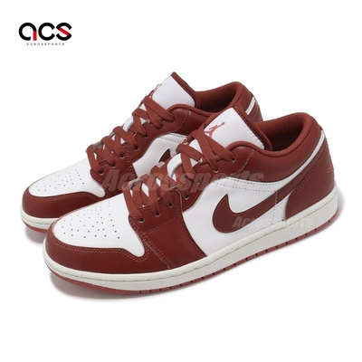 Nike 休閒鞋 Air Jordan 1 Low Dune Red 紅 白 AJ1 男鞋 喬丹 一代 FJ3459-160