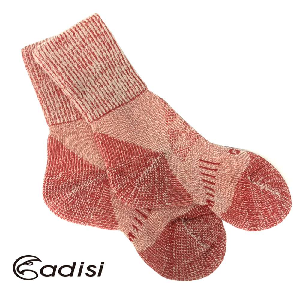 ADISI 美麗諾羊毛保暖襪AS15218【橘紅】
