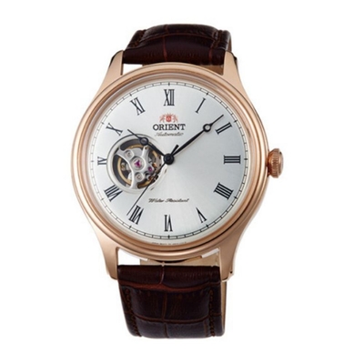 ORIENT 東方錶 官方授權 半鏤空機械錶 皮帶款-男錶(FAG00001S)43mm