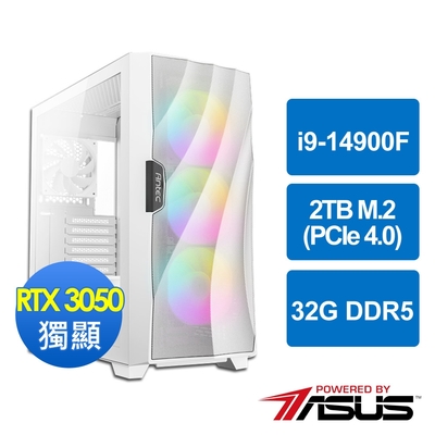 華碩B760平台[雷焰俠士]i9-14900F/32G/RTX 3050/2TB_M2