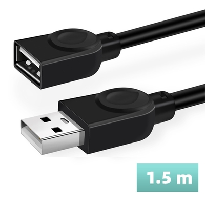 【免運活動中】USB2.0 A公對A母延長線-1.5米