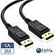 【UniSync】 DisplayPort公對公鍍金傳輸線 黑/3M product thumbnail 1