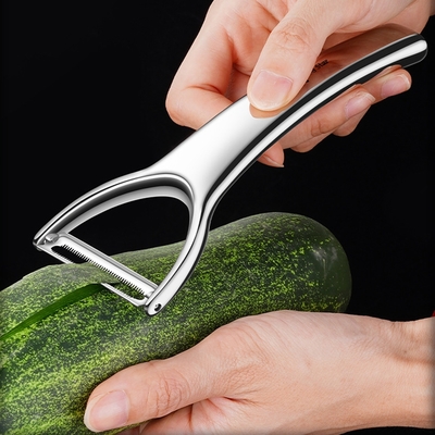 PUSH!廚房用品 304不銹鋼削皮刀蘋果削皮器刨皮刀水果刮皮刀蔬菜刨刀D331
