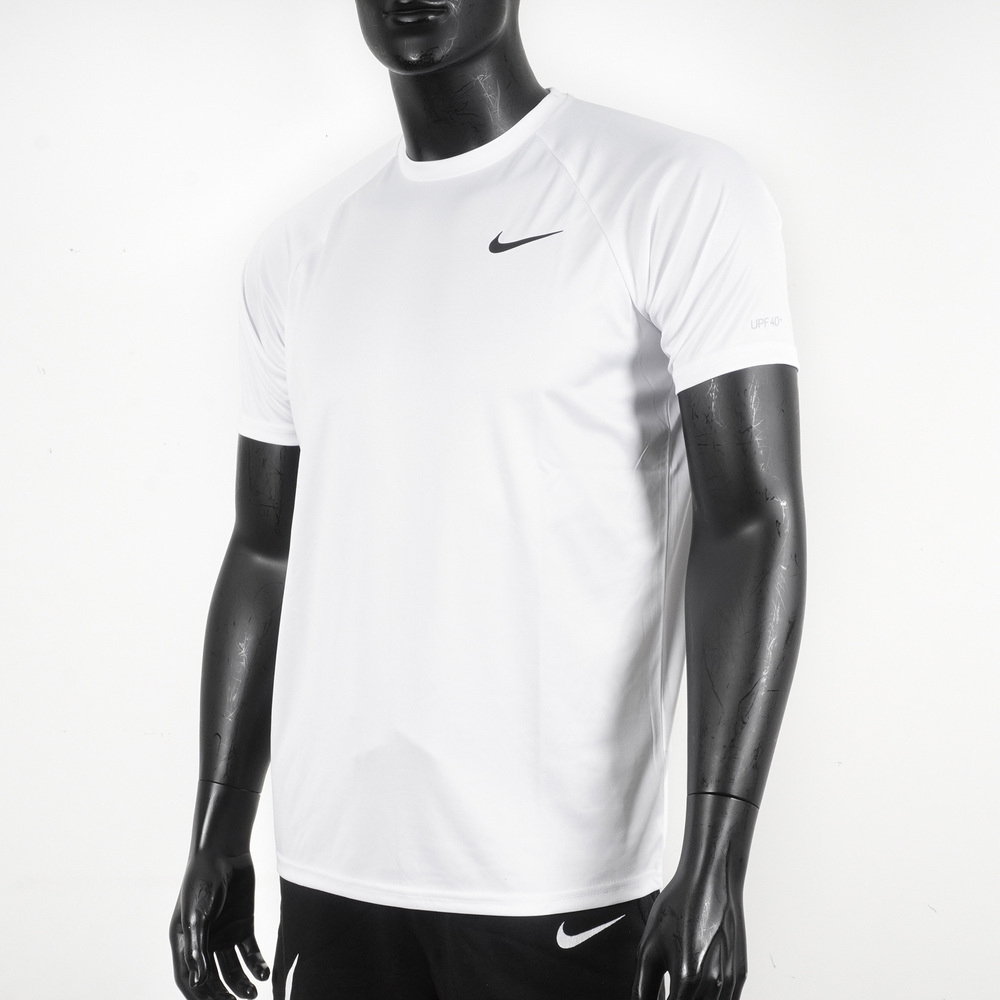 Nike Essential [NESSA586-100] 男 T恤 短袖 上衣 運動 休閒 抗UV 防曬 乾爽 白