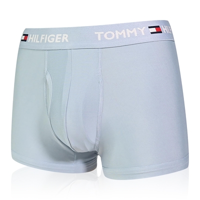 Tommy Hilfiger Everyday Microfiber 男內褲 莫代爾纖維絲質 合身平口褲/Tommy四角褲-天藍