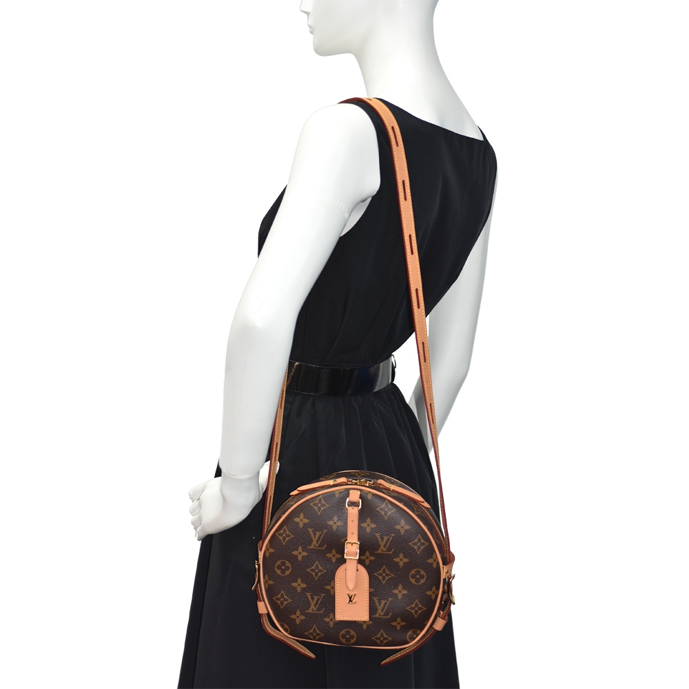 Louis Vuitton LV Boite tote handbag MM Brown Leather ref.475836