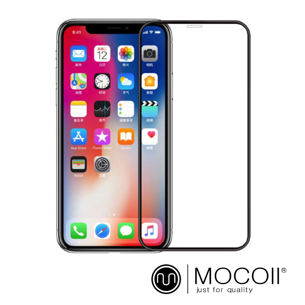 Mocoll - 2.5D 滿版 , 9H 鋼化玻璃膜 - iPhone XR